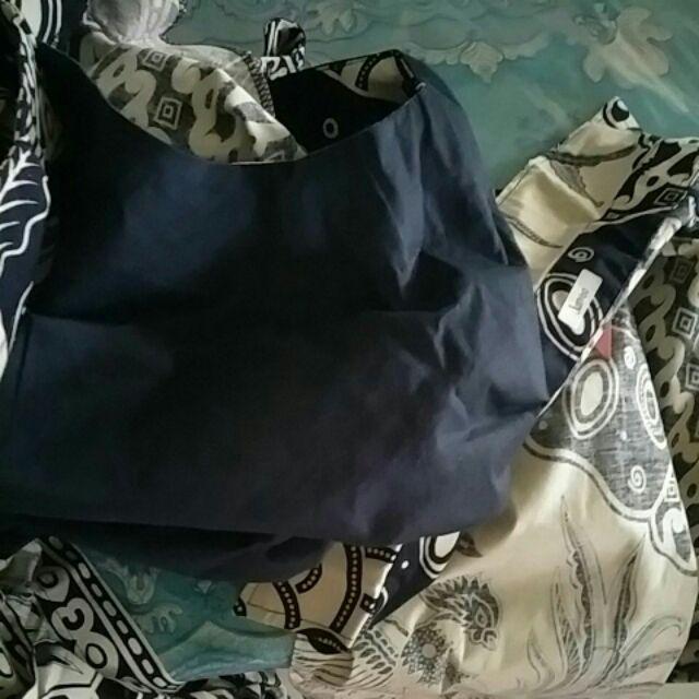 Batik Set Couple Ha Ta Edisi Natal Warna Navy Bahan Katun Stretch