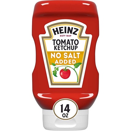 

HEINZ NO SALT ADDED TOMATO KETCHUP 6/14OZ NETTO 397GR