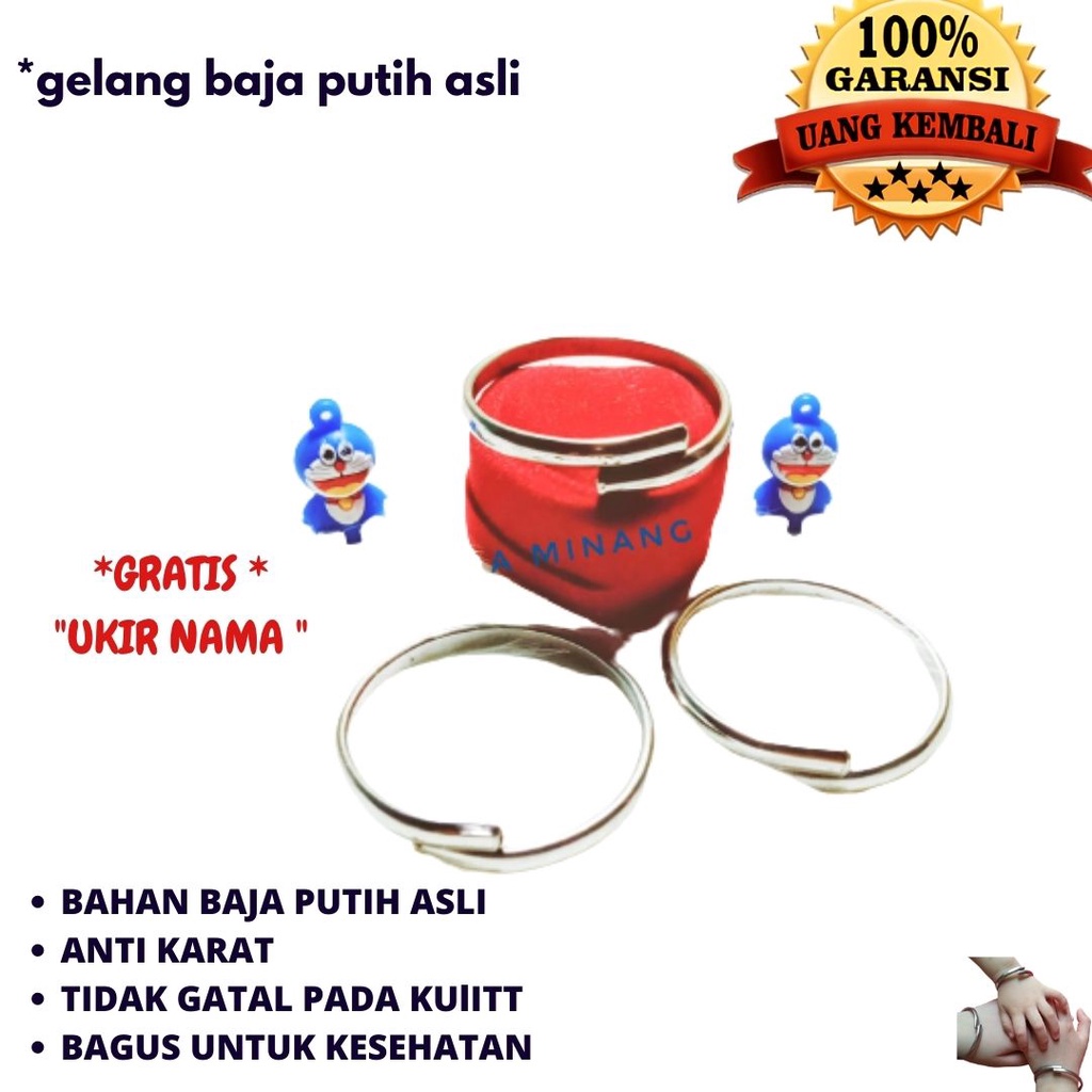 GELANG BABY,GELANG MONEL,GELANG  BAJA PUTIH ,GELANG KESEHATAN,GELANG ANTI STEP