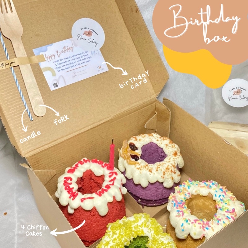 

Box Of Four Mini Chiffon Cake