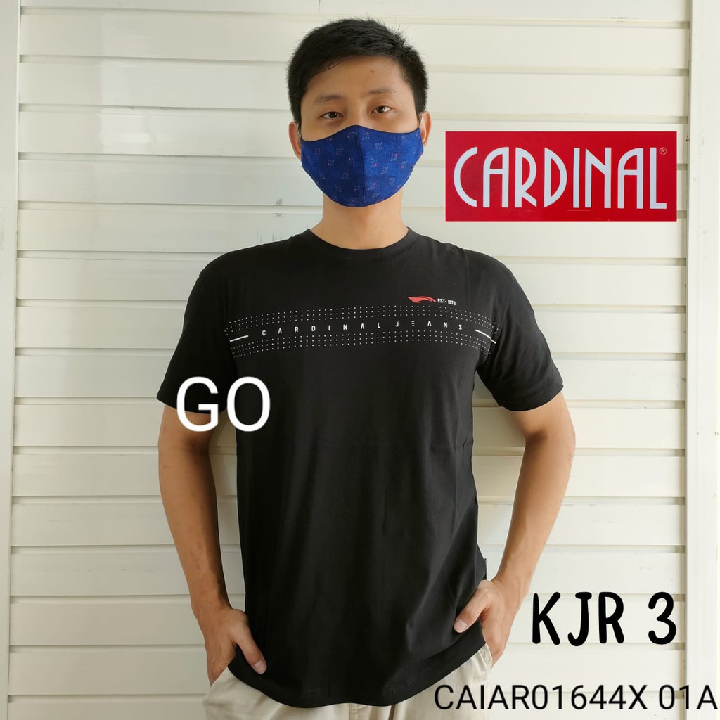 gos gof KJR CARDINAL JEANS KAOS T-Shirt Pakaian Pria Atasan Kaos Oblong Casual Santai Original