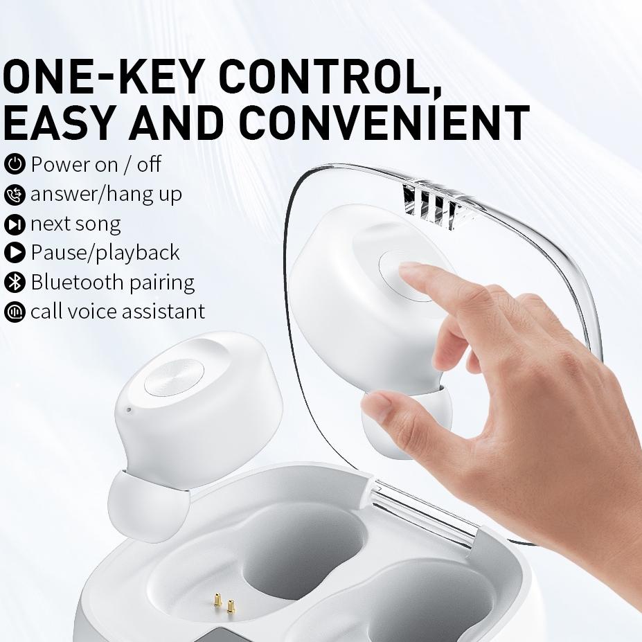 Harga Update (NEW Exclusive) ECLE XG-8 White TWS Earphone Bluetooth Headphone Noise Reduction Wirele