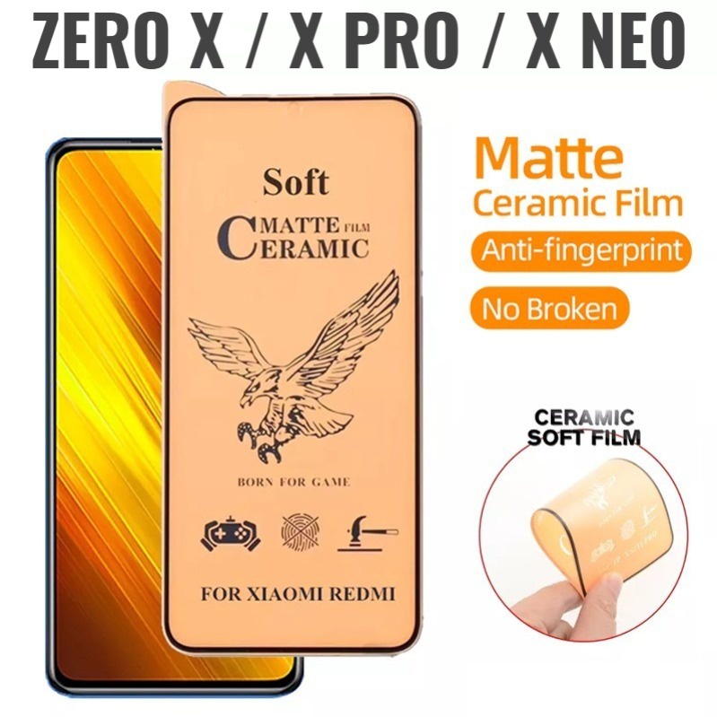 Infinix Zero X X Pro X Neo Tempered Glass Bening Full Screen Anti Blue 10D Ceramic Matte &amp; Clear