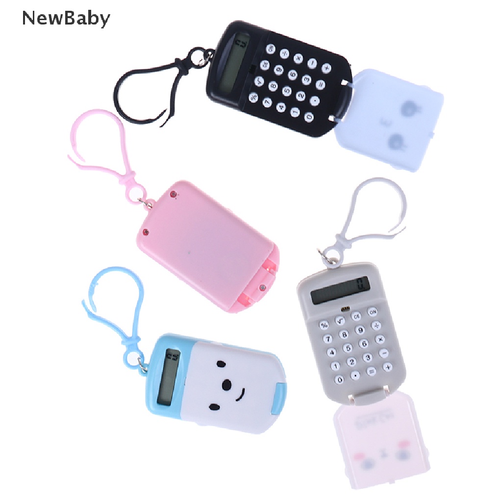 NewBaby Portable Calculator Pocket Size Creative Keychain Calculator Office Supplies ID