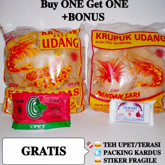 

NEW Buy 1 Get 1 Krupuk Udang Padi Kapas Sedang 250g GRATIS Krupuk Udang PS