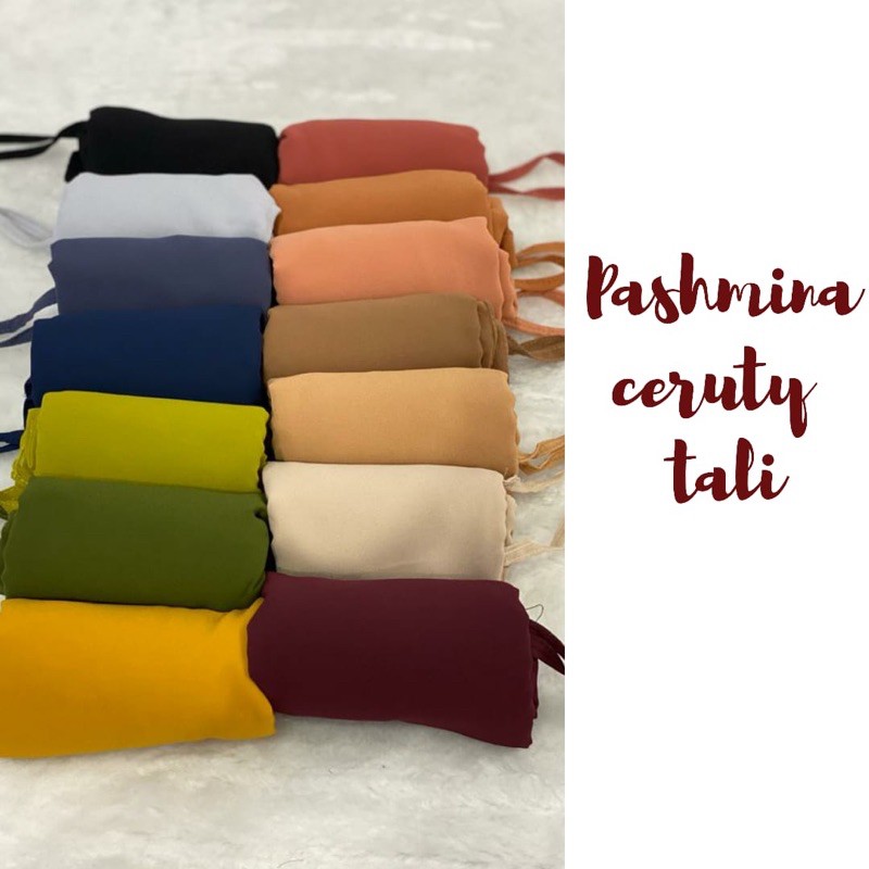 Pashmina Tali Pasmina Tali Pashmina Ceruty Tali Premium import Ceruty babydoll