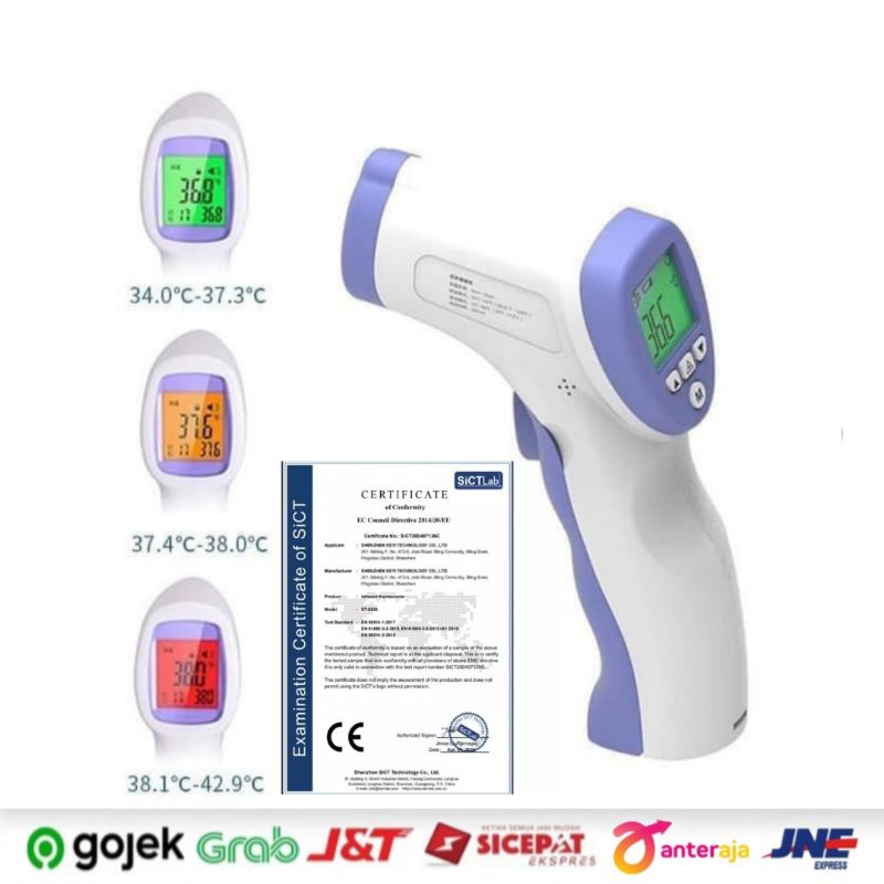 Paket 2in1 Oximeter Pulse Fingertip Thermometer Gun