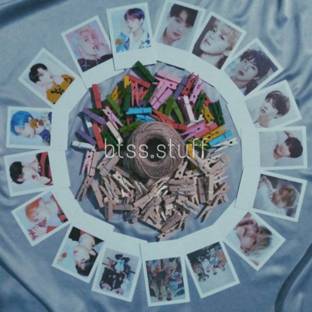 

Paket Custom cetak polaroid klip kayu tali laminasi glossy