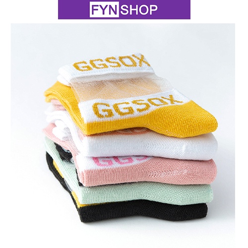 Fynshop ♛ KK12 Kaos Kaki Wanita Import Transparan Ala Korea Model Bunga Daisy dan GGSox-6