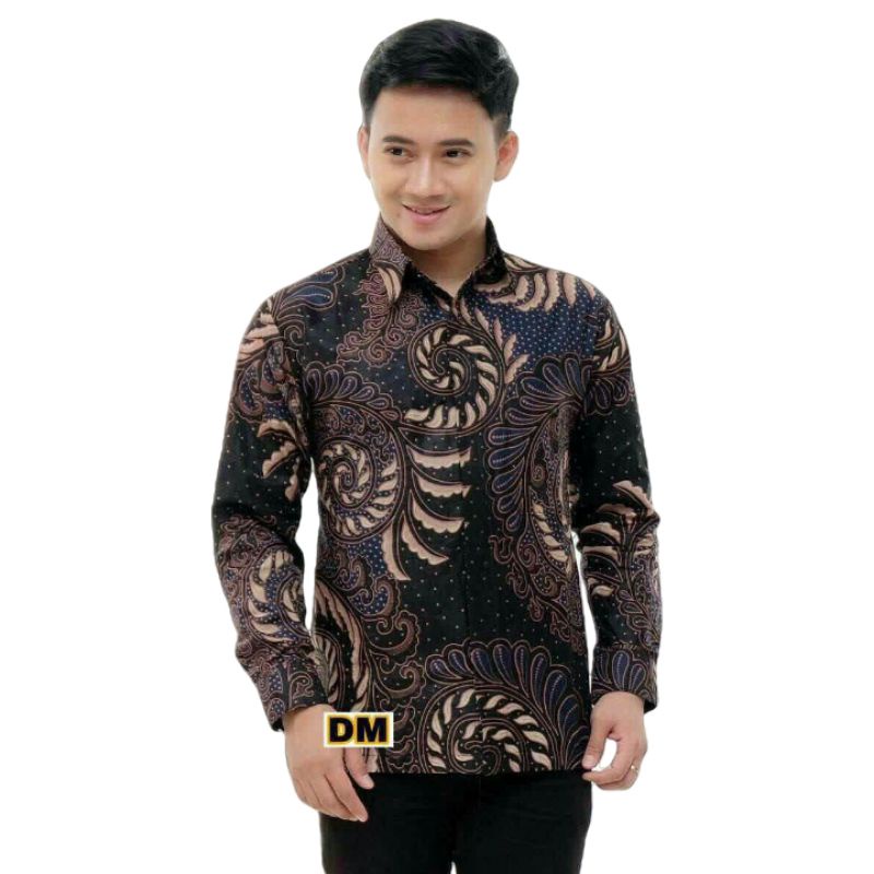 Kemeja batik pria lengan panjang reguler terlaris size m l xl xxl | Batik pria lengan panjang premium