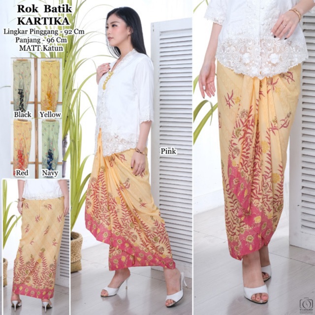 KARTIKA Skirt Rok  Rempel  Batik  Karet Jadi Motif Batik  