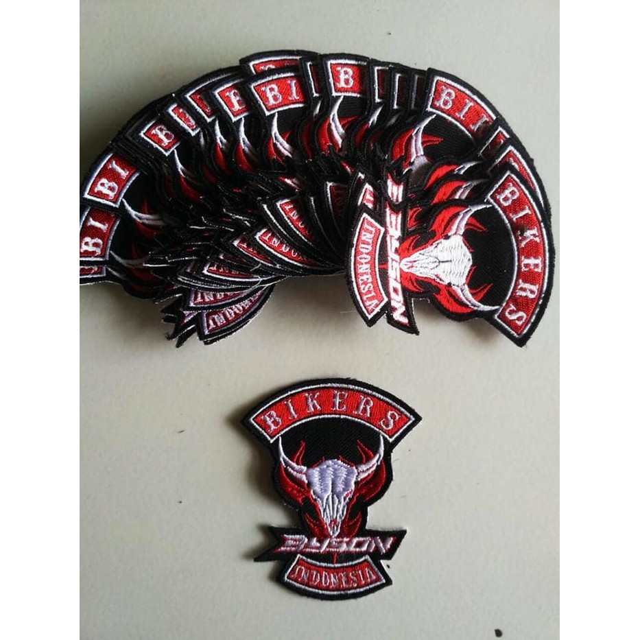 Emblem Dada Yamaha Byson Patch Bordir Kecil Byson Emblem Mini Byson