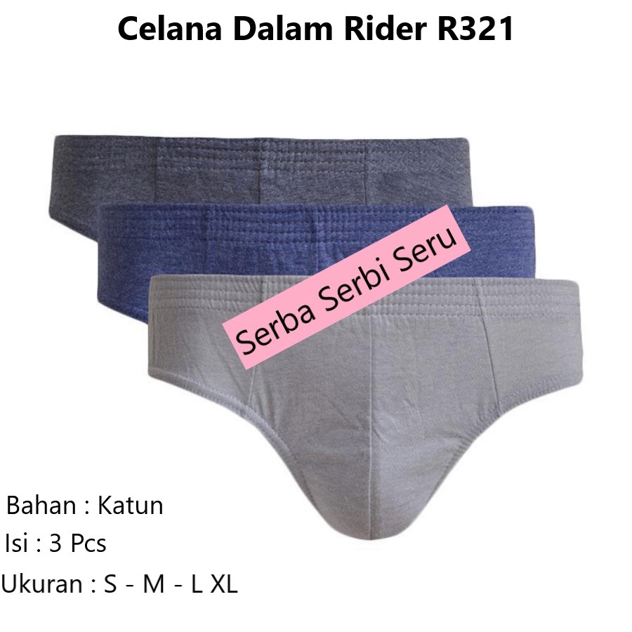 UNDERWEAR - Celana Dalam Pria RIDER R 321 - Isi 3 Pcs