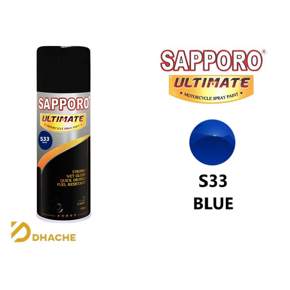 Cat Pilox Sapporo Ultimate S33 Blue Warna Biru 400 ml cc 400ml