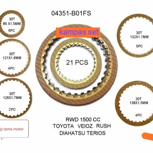 Kampas Kopling Matic Set Avanza Rush Terios