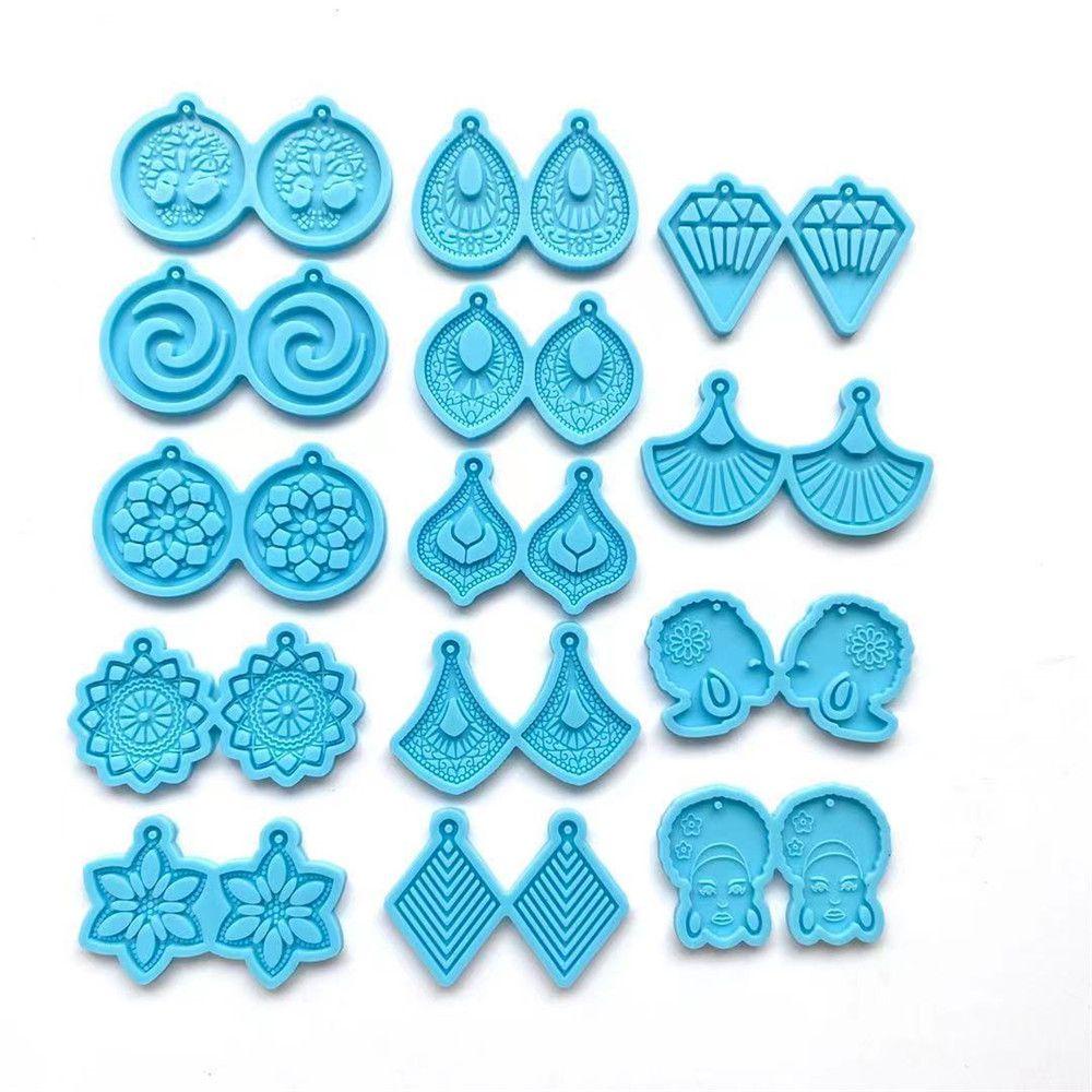 Cetakan Anting LILY DIY Kerajinan Liontin Gantungan Kunci Casting Mold