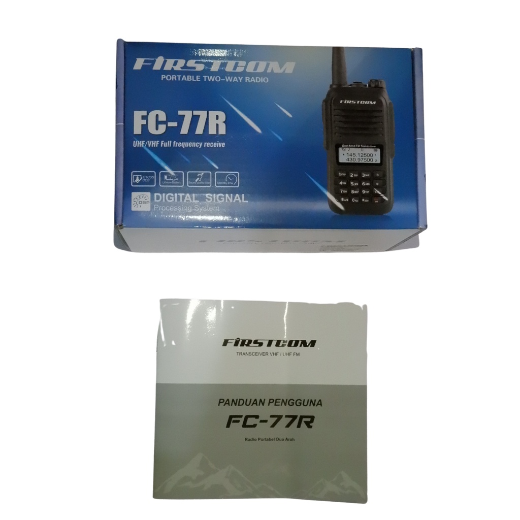 FIRSTCOM FC-77R FC 77 FC77 DUALBAND FM TRANSCEIVER NEW ORIGINAL GARANSI RESMI POSTEL