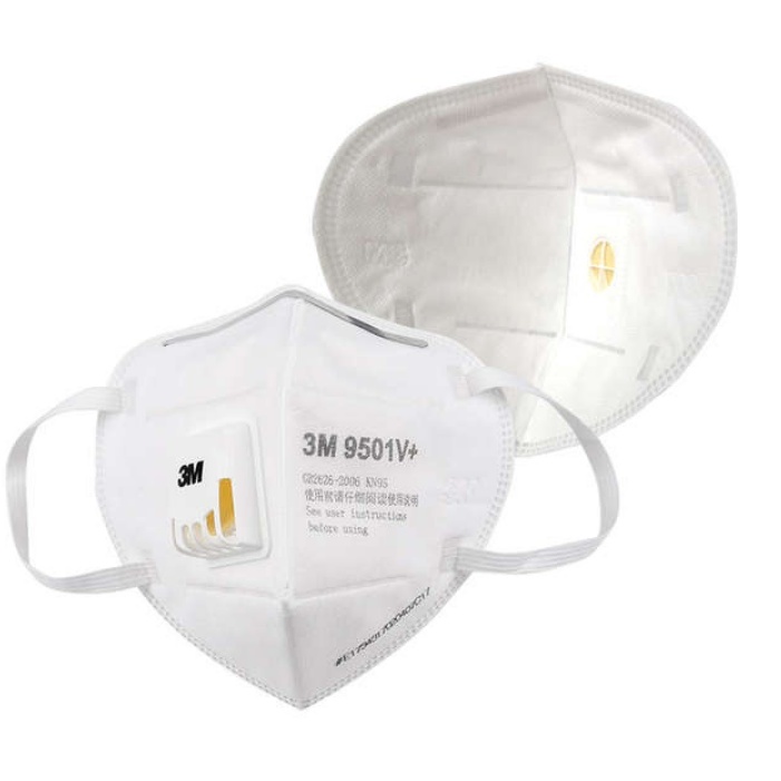 Masker N95 KN95 3M 9501V+ Earloop Original Disposable Medis Anti Virus Surgical Mask ORI 100%