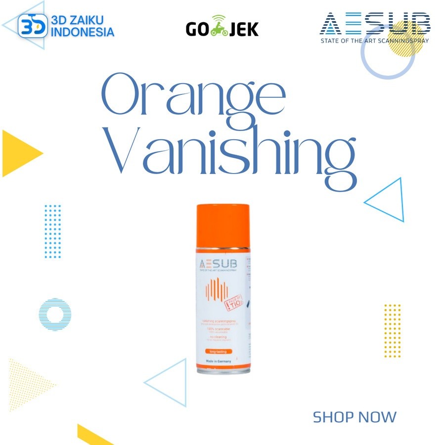 Original AESUB Orange Long Lasting Vanishing 3D Scanner Einscan Spray - 35 ml