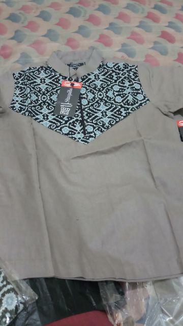 Koko Batik Abu / Koko Couple/ Koko  Katun Ayah Anak Neo