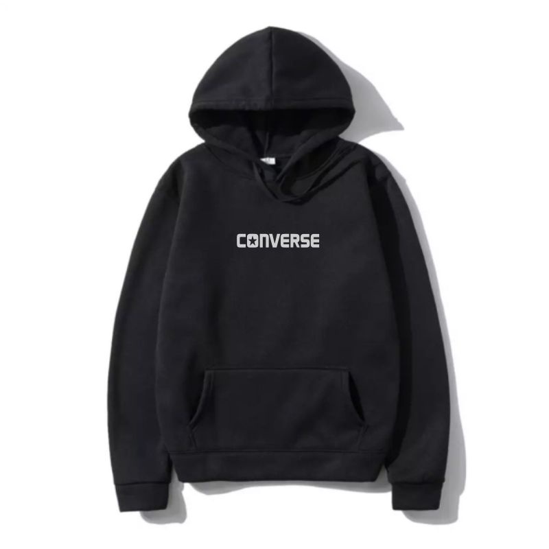 SWEATER HOODIE POLOS BASIC CONVERS PRIA WANITA