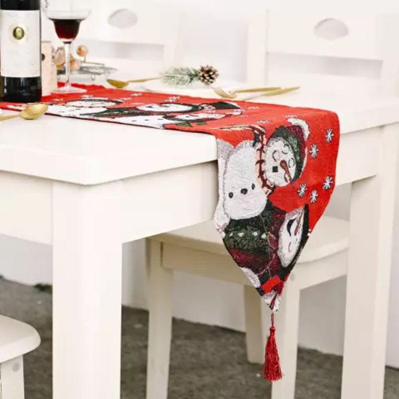 TAPLAK MEJA SINTERKLAS / TAPLAK MEJA NATAL / TABLE RUNNER NATAL / TAPLAK MEJA TAMU NATAL / TAPLAK ME