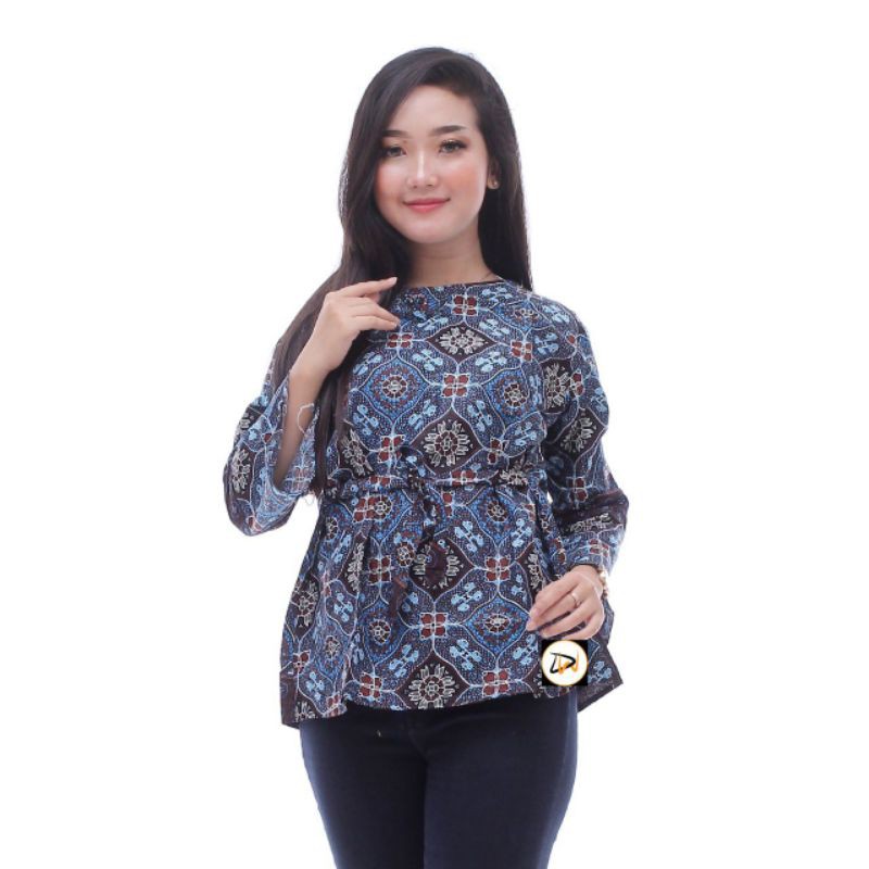 baju batik blouse cewek/wanita motif terbaru.baju atasan kerja-Motif keramik