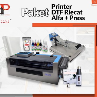 Paket Mesin DTF Riecat Alfa + Mesin Press | Mesin Cetak Kaos | Printer Transfer Film