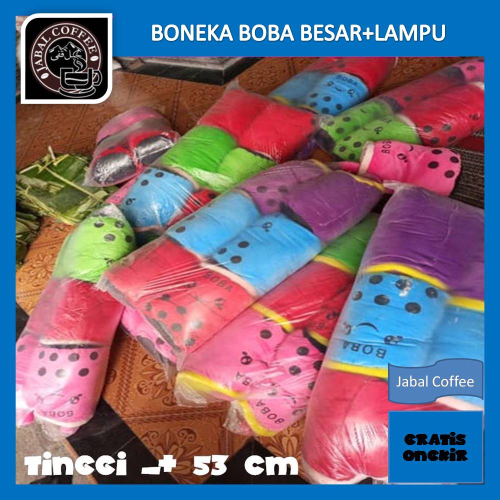 Boneka Boba Lampu LED Ukuran Jumbo Size Galon AQUA Besar Berat 600 Gram 02