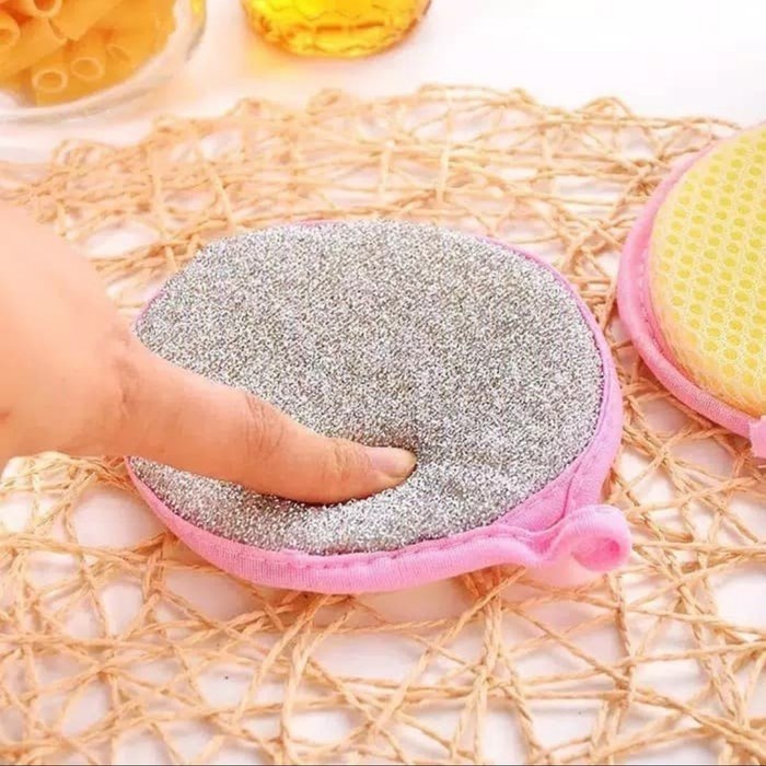 Spons Cuci Piring 2 sisi Double Sides Cleaning Sponge Best