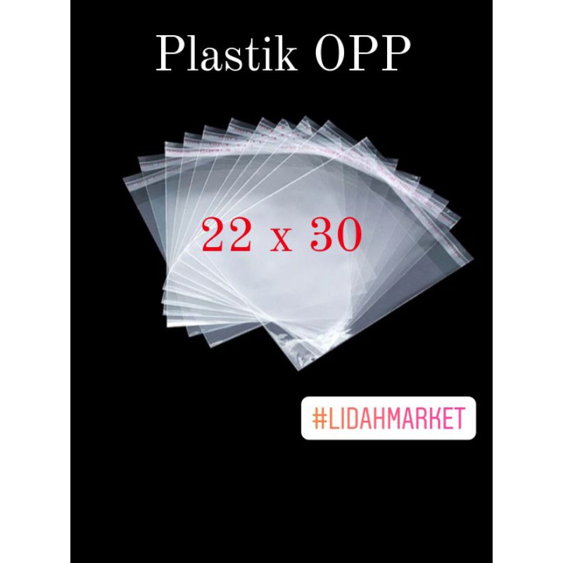 PLASTIK OPP UKURAN 22 X 30 25 X 30 PLASTIK BENING KERUPUK BAJU LOUNDRY SEAL REKAT BAJU ANAK DEWASA