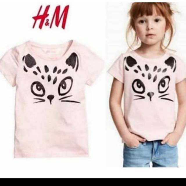 H&M tee pink tiger