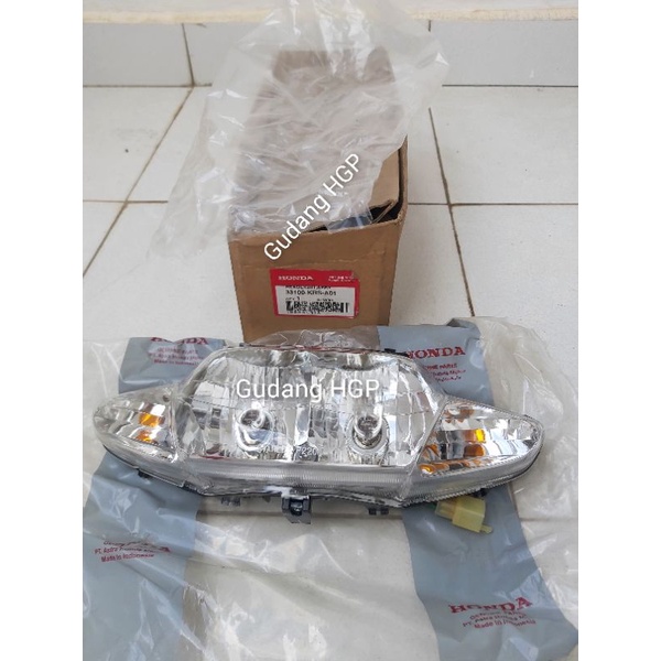Headlight Assy Reflektor Lampu Depan Supra Fit Lama 33100-KRS-A01 Ori Honda Genuine Parts