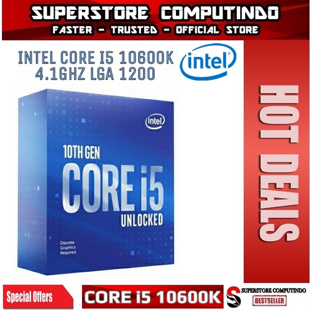 Processor Intel Core i5 10600K 4.1 GHz BOX Socket 1200 NEW ITEM !!!