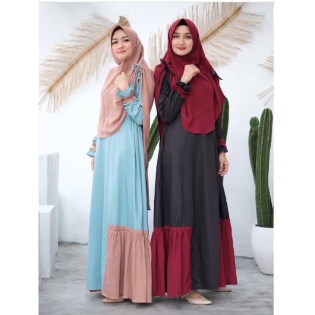 Qinara gamis set khimar