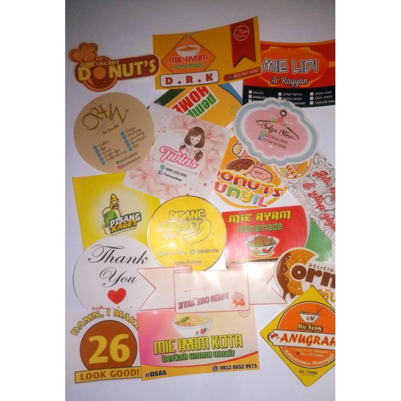 

cetak stiker cromo custom A4 - stiker kemasan makanan