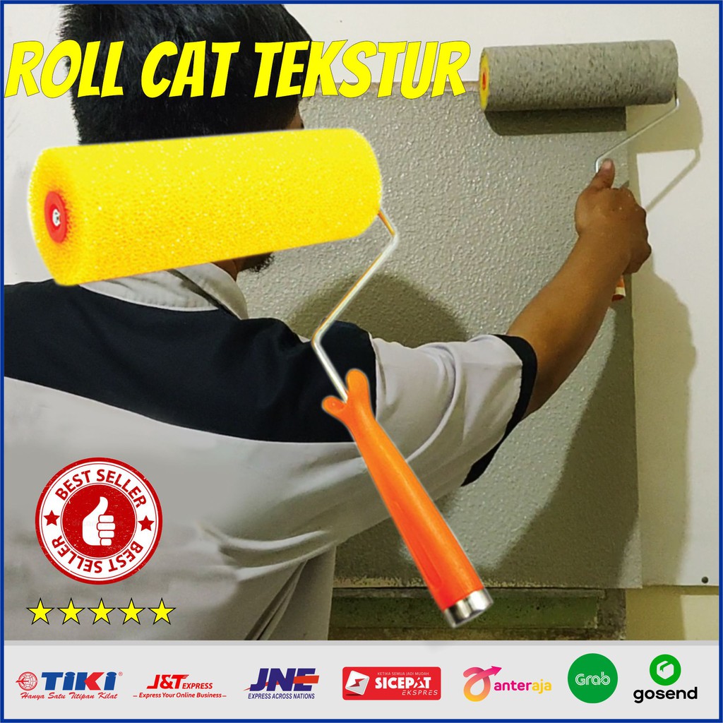 Roll Cat Tekstur untuk Pengecatan Dinding Tekstur TeksKam dan Kamproll
