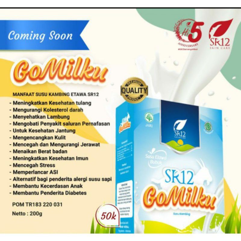 

Susu Ettawa GoMilku SR12 untuk anak dan dewasa menguatkan tulang obat kanker perbaikan gizi 200ml