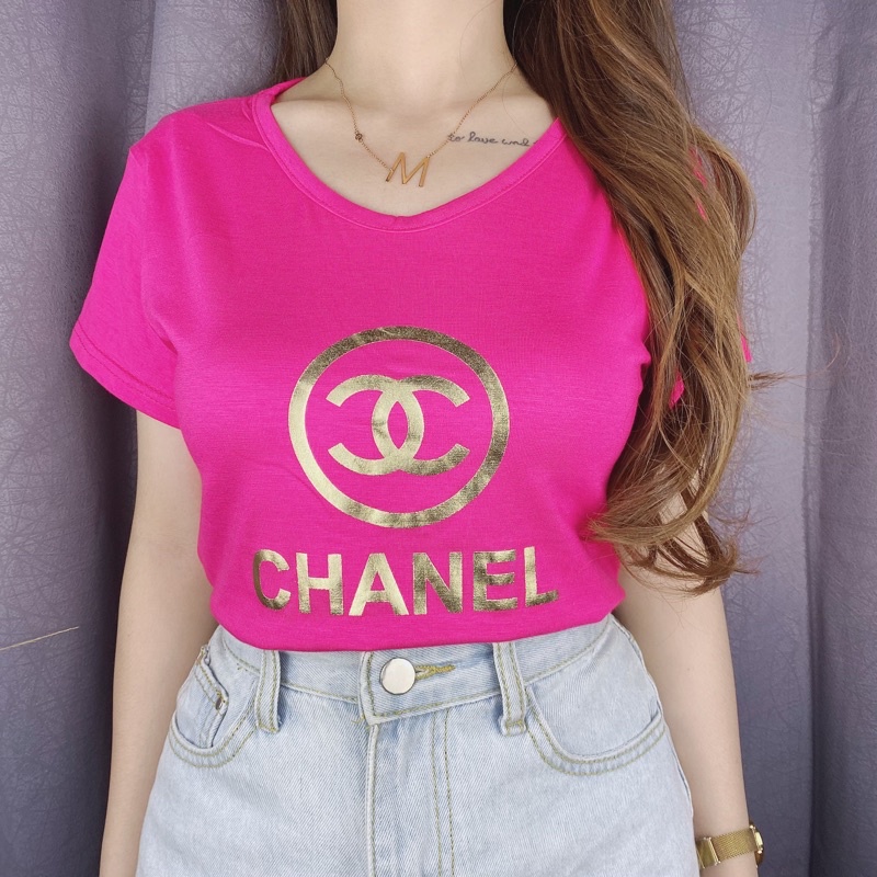 KAOS WANITA V NECK CHEL 155 / VIMEL COLLECTION