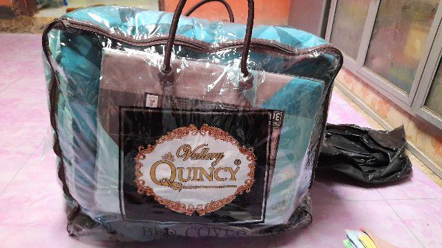 Bedcover Premium Tinggi 30 Cm Vallery Quincy Uk. King (180x200)cm Motif Bertema Biru Dan Laut