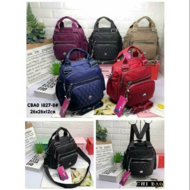 Tas Wanita Import Jinjing Ransel CHIBAO BIG CB1827 1827 CB1827-8 1827-8 Bordir Ketupat 3 in 1 Parasu