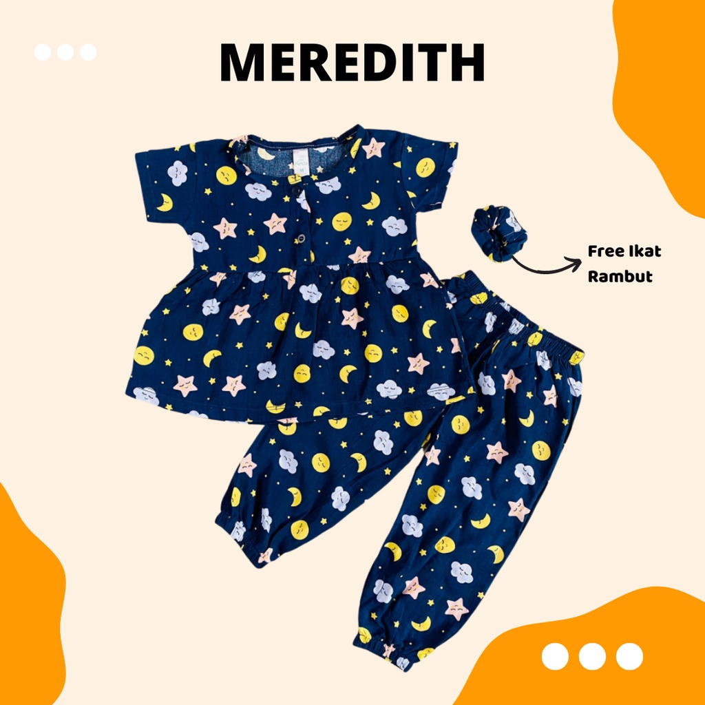 1-3TH SETELAN ANAK MEREDITH ONE SET ANAK RAYON FREE IKAT RAMBUT by LITTLE KODA Versi 3 (SNI)