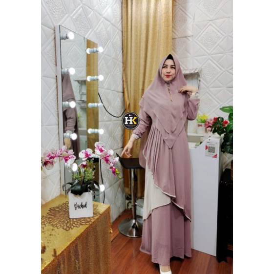 gamis set syar'i ceruty babydoll ld110