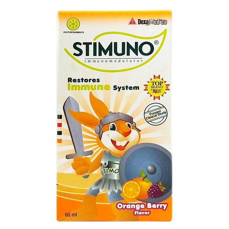 STIMUNO Orange Berry Sirup 100 ML - Multivitamin Daya Tahan Tubuh Anak 60 ML Jeruk Syrup