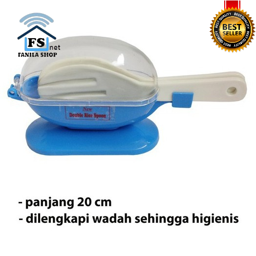 Centong Nasi Anti Lalat Higienis New Double Rice Spoon Isi 2