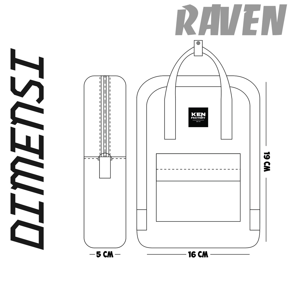 RAVEN - Sling bag wanita pria // mini sling bag printing // tas selempang lucu - KEN FACTORY