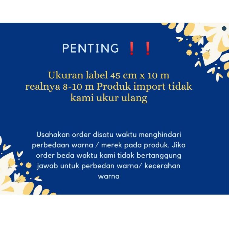 Wallpaper Dinding Bata Hitam dan motif laris Ukuran 10 meter x 45 cm Wall Sticker Welpeper {GHC.21Jl