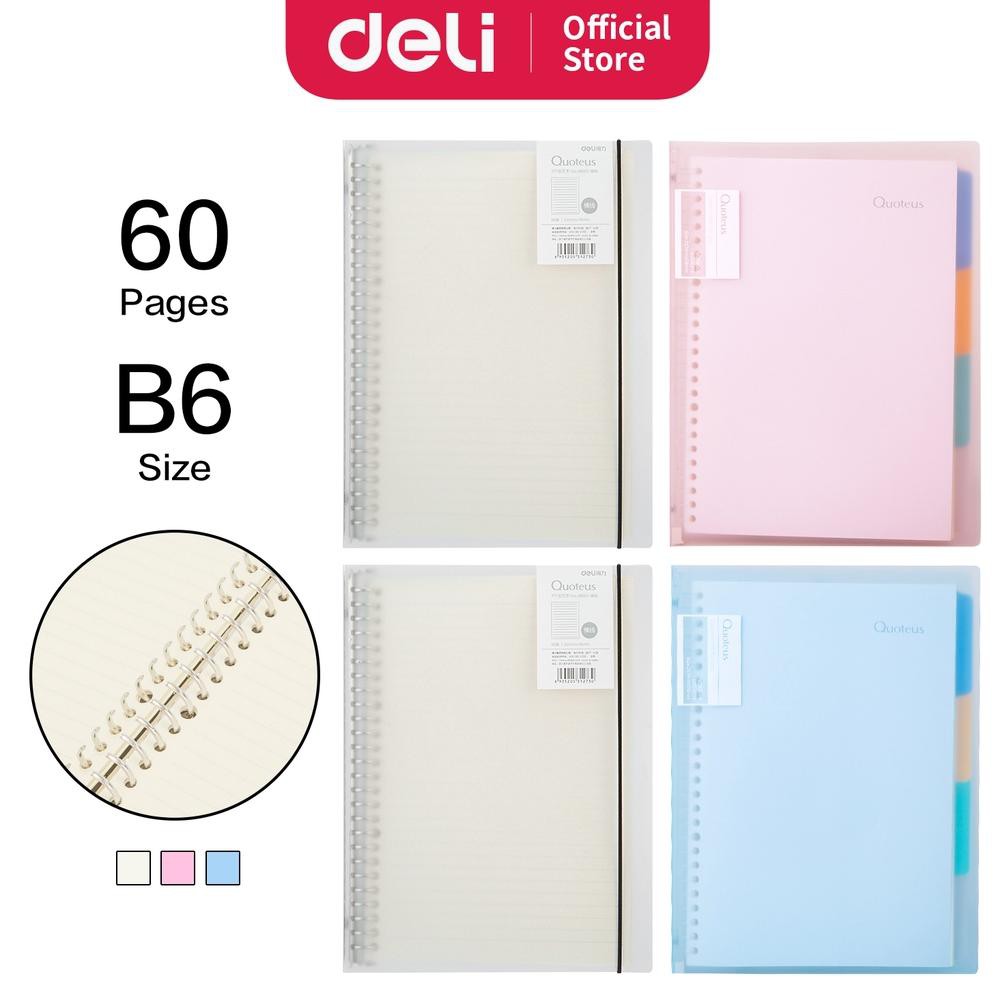 

Deli Loose-Leaf Buku Notebook B5 60 lembar HB560 (ART. W17)