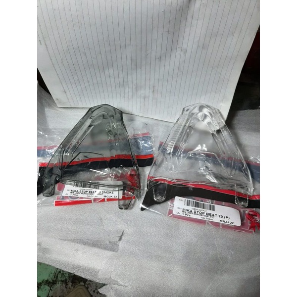 Mika Kaca Lampu Stop Belakang Honda Beat Led New K1A Beat Deluxe Street LED 2020 Putih - Smoke
