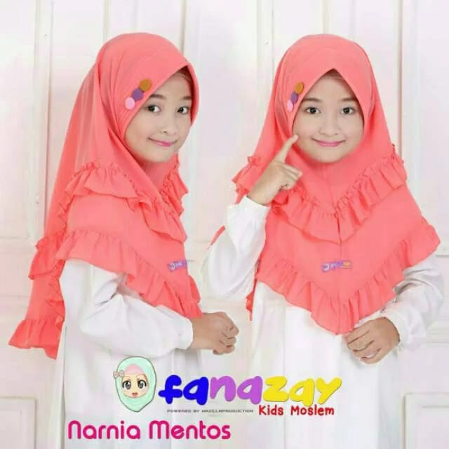 Jilbab Anak Rempel 2 Layer Usia 4-8 Tahun Bahan Jersey Terbaru Termurah / Alody's Collection